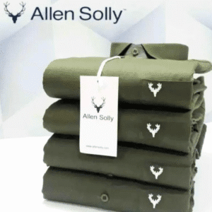Allen Solly Men's Plain Slim Fit Casual Shirts (White, Volite, Green )